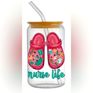 HANDMADE NURSE LIFE 16OZ BEER CAN TUMBLER